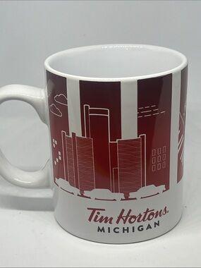 Tim Hortons Michigan Red & White City Mug